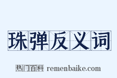 珠弹反义词是什么意思的图片